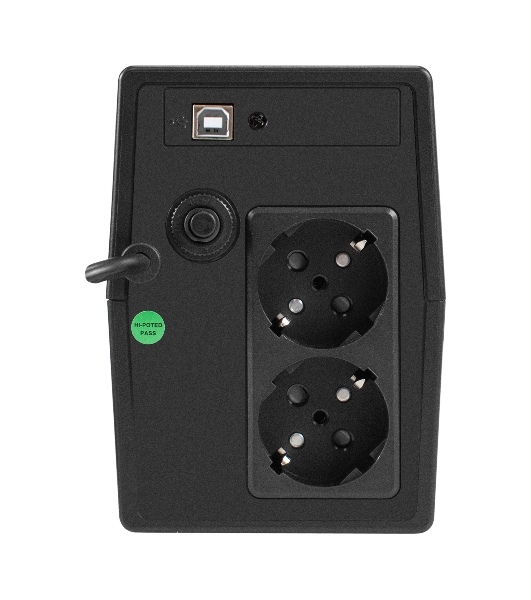 Источник бесперебойного питания ExeGate Smart LB-500.LCD.AVR.2SH.USB (500VA/300W, LCD, AVR, 2*Schuko, USB, батарея 12V 4.5Ah, Black)
