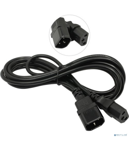 Кабель монитор-компьютер (UPS->уст-во) ExeGate Power EC-3P (С13->С14) VDE-250V-3*0,5-CU, 6A, 3м