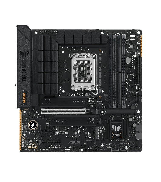 Материнская плата ASUS TUF GAMING B760M-PLUS WIFI II, LGA 1700, Intel B760, 4xDDR5, 4xSATA, 3xM.2, 1xPCIe 5.0 x16, 1xPCIe x4, 1xUSB-A 3.2 Gen 2, 2xUSB-A 3.2 Gen 1, 4xUSB 2.0, 1xUSB-C 3.2 Gen 2x2, 1x2.5Gb LAN, 5x3.5 мм, 7.1, Wi-Fi 6E, Bluetooth 5.3, mATX