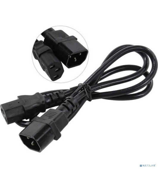 Кабель монитор-компьютер (UPS->уст-во) ExeGate Power EC-1P (С13->С14) VDE-250V-3*0,75-CU, 10A, 1м