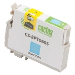 Картридж струйный Cactus CS-EPT0805 светло-голубой (11,4 мл) для Epson Stylus Photo P50/PX650/PX660/PX700/PX700W/PX710/PX710W/PX720/PX720WD/PX800/PX800FW/PX810/PX810FW/PX820/PX820FWD/R265/R285/R360/RX560/RX585/RX685, фото 1