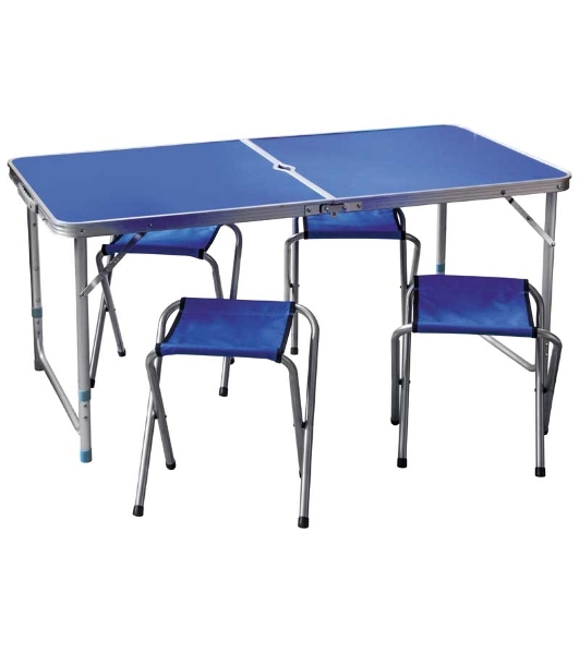 Комплект 'Пикник' Ecos CHO-150-E (стол и 4 стула ) синий (992981)