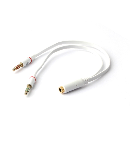 Кабель аудио Cablexpert CCAB-02-35F2M-0.2MB. 3.5 Jack 4pin(F)/2х 3.5 Jack(M) наушники и микрофон, черный, 0.2м, блистер