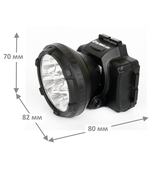 Фонарь ULTRAFLASH LED5362налобн аккум 220в черный 7led 2 реж пласт бокс