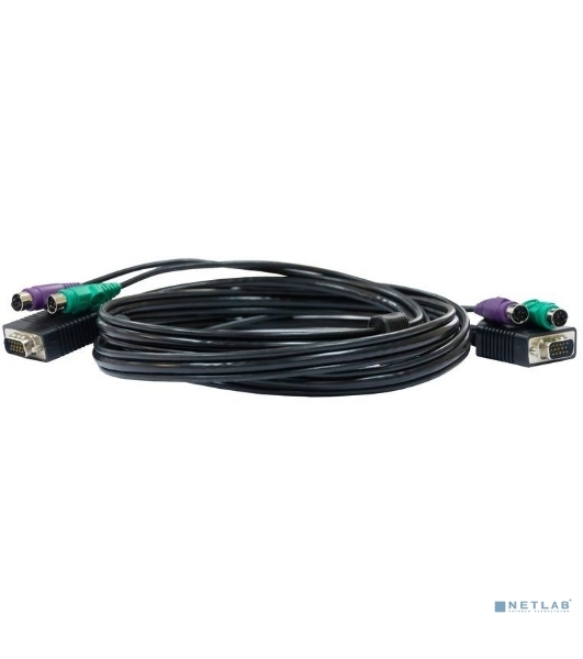 Кабель D-Link DKVM-CB3/A3A KVM длиной 3 м с разъемами PS2