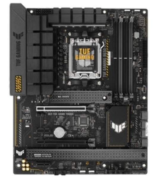 Материнская плата ASUS TUF GAMING B650-PLUS, AM5, AMD B650, 4xDDR5, 4xSATA, 3xM.2, 1xPCI-E 4.0 x16, 1xPCI-E 4.0 x4, 2xPCI-E x1, 1xHDMI, 1xDP, 1x 2.5Gb LAN, 2xUSB-A 3.2 Gen 2, 1xUSB-A 3.2 Gen 2x2, 1xUSB-C 3.2 Gen 2, 5x3.5 мм, 7.1, ATX