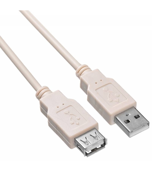 Кабель-удлинитель USB2.0 Buro USB2.0-AM-AF-1.8M-MG A(m)/A(f) (1.8м) феррит.кольца