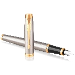 Ручка перьевая Parker IM Core F321 (CW1931649) Brushed Metal GT F сталь нержавеющая, подарочная коробка, фото6