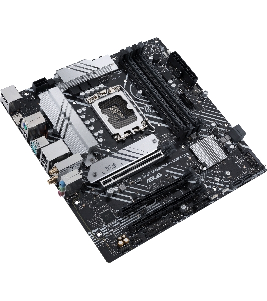 Материнская плата ASUS PRIME B660M-A WIFI D4, Socket LGA 1700, Intel B660, 4xDDR4, 4xSATA, 2xM.2, 1xPCIe 4.0 x16, 1xPCIe 3.0 x16, 1xDP, 2xHDMI, 1x 1Gb LAN, 2xUSB-A 3.2 Gen 2, 4xUSB-A 2.0, 3x3.5 мм, 7.1, mATX