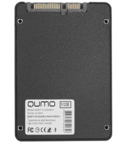 Накопитель SSD QUMO Novation 3D, 512Gb, SATA III, 2.5', R/W 530/500