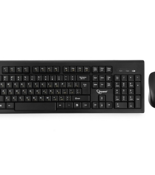 Комплект клавиатура+мышь Gembird KBS-8002 беспроводной, USB, 1000 DPI, чёрный