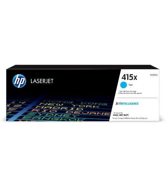 Картридж лазерный HP 415X W2031X голубой для HP HP LJ M454/MFP M479 (6000 стр.)
