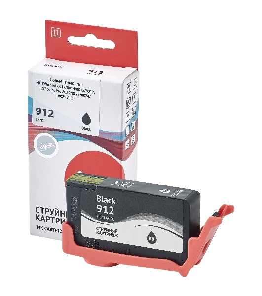 Картридж струйный Sakura 3YL80AE (№912 Black) для HP, черный, 18 мл., 300 к.