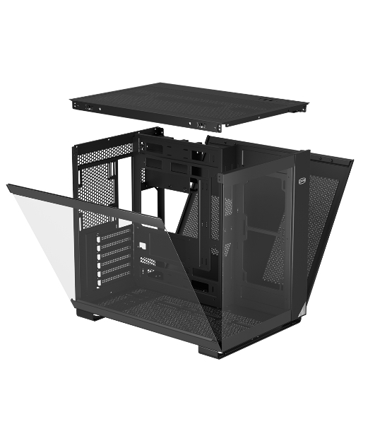 Компьютерный корпус без блока питания PCCOOLER C3 T500 BK, Panoramic Mid Tower, Black, TG, 0.7 SPCC, no fans ATX, mATX, mITX 175/400/200мм 1x2.5', 2x3.5', 6xPCI 1xUSB-C 3.1, 2xUSB-A 3.0 415x295x368mm