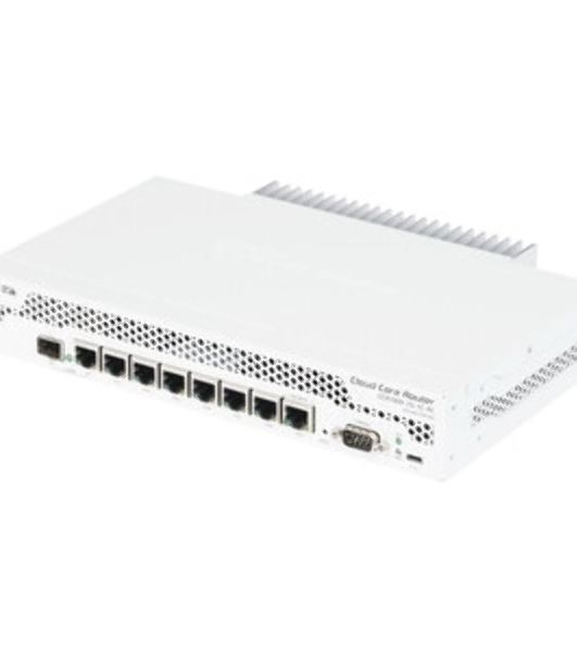 Маршрутизатор Mikrotik CCR1009-7G-1C-PC with Tilera Tile-Gx9 CPU (9-cores, 1Ghz per core), 1Gb RAM, 7xGbit LAN, 1x Combo port (1xGbit LAN or SFP), RouterOS L6, passive cooling desktop enclosure, rackmount ears, PSU