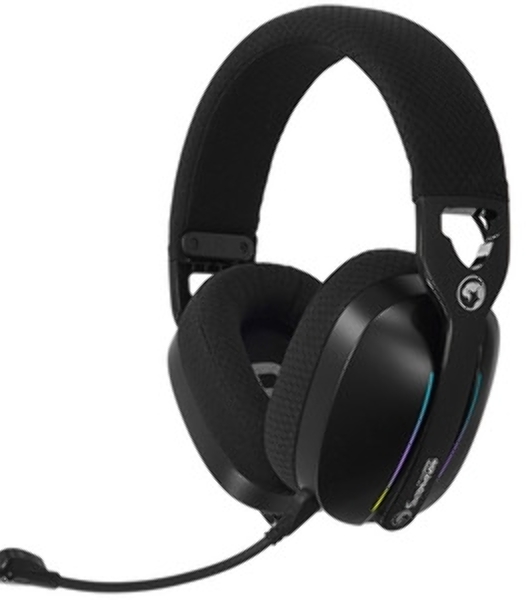 Гарнитура MARVO HG9086W Pulz 70W чёрный, беспроводная + проводная, радиоканал, до 10 ч, съёмный микрофон, подсветка, совместимость с PS5, Xbox