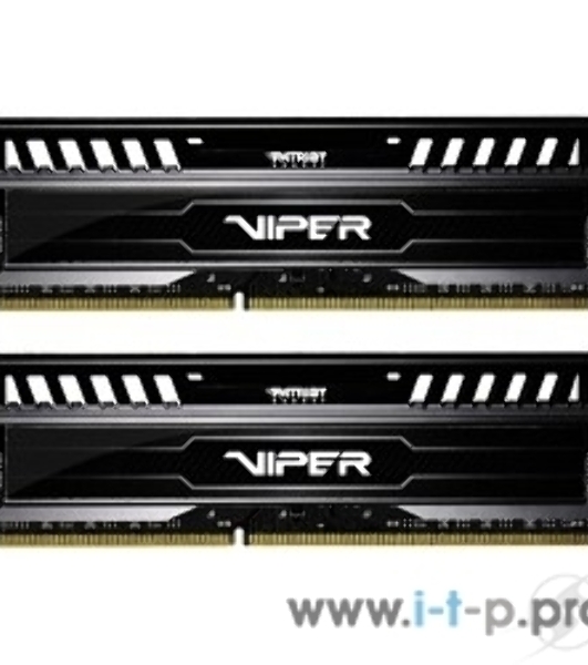 Оперативная память Patriot Viper 3, DDR3, 8GB (2x4 GB), 1600 MHz, CL9, DIMM, радиатор, черный