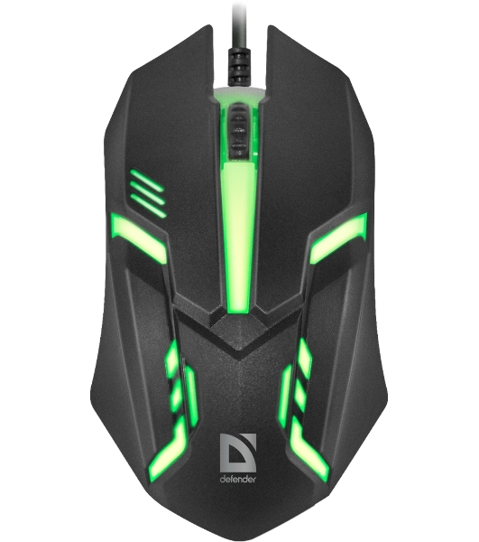 Мышь проводная Defender Hit MB-550 черный, 1600 dpi, USB, кнопки - 4