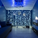 Гирлянда Neon-night 'Светодиодный Дождь' 2,5x2м, свечение с динамикой, прозрачный провод, 230 В, диоды белые, фото3