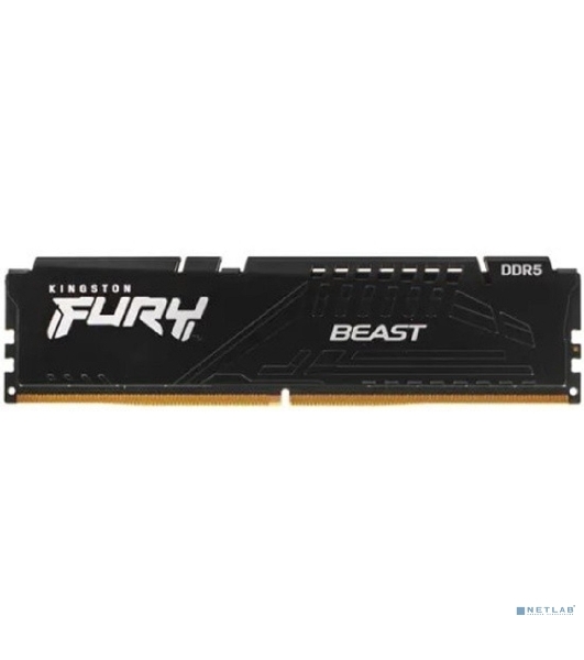 Оперативная память Kingston Fury Beast, DDR5, 32GB (1x32GB), 5600MHz, CL40, DIMM, с радиаторами, черный