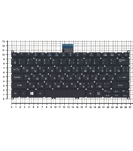Клавиатура для ноутбука Acer Aspire V5-122P черная с подсветкой