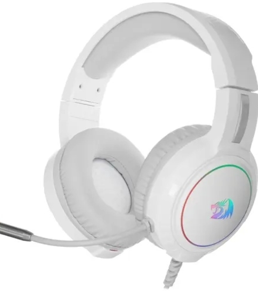 Гарнитура Redragon Mento белый, проводная, USB / 2 x mini jack 3.5 мм, подсветка