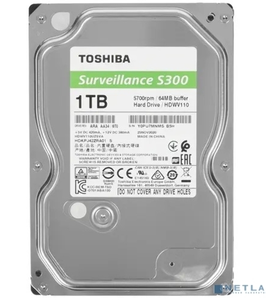 Жесткий диск Toshiba 1Tb 5700Rpm SATA 6Gb/S 64MB 3.5'