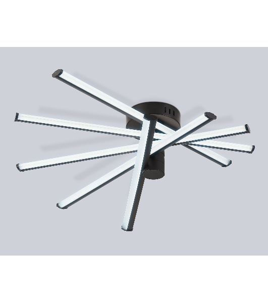 Потолочный светодиодный светильник Ambrella light FL6222 BK черный 70W 3000K-6400K 605*605*170 (ПДУ ИК)
