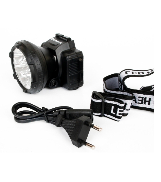 Фонарь ULTRAFLASH LED5362налобн аккум 220в черный 7led 2 реж пласт бокс