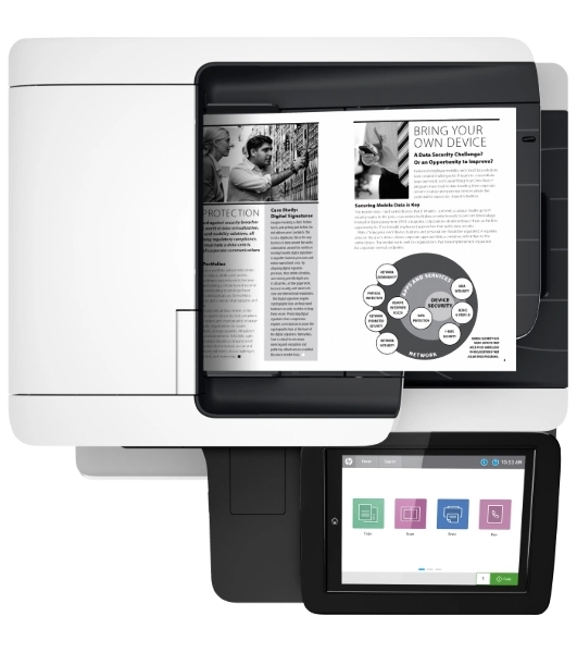 МФУ лазерное HP LaserJet Enterprise M528dn (1PV64A #B19), A4, ч/б, печ. до 43 стр/мин., скан. до 43 стр/мин. (ч/б) 38 стр/мин. (цвет), 1200 x 1200 dpi (печать) 600x600dpi (сканер), USB, RJ-45, Air Print, Mopria