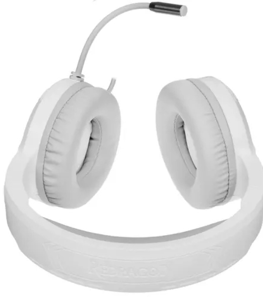 Гарнитура Redragon Mento белый, проводная, USB / 2 x mini jack 3.5 мм, подсветка