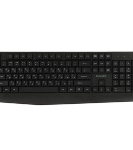 Комплект клавиатура+мышь Philips SPT6337 беспроводной, USB, 1600 DPI, чёрный