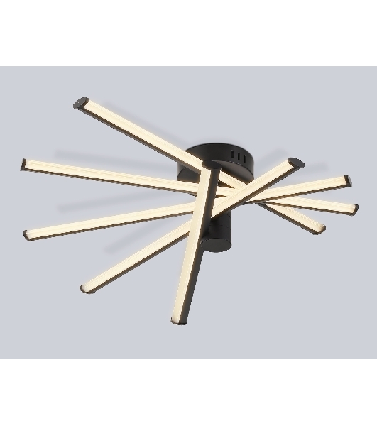 Потолочный светодиодный светильник Ambrella light FL6222 BK черный 70W 3000K-6400K 605*605*170 (ПДУ ИК)