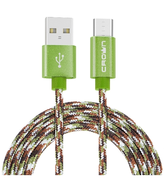 Кабель Crown USB - microUSB CMCU-3092M military