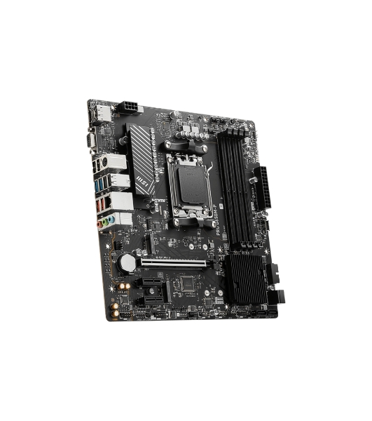 Материнская плата MSI PRO B650M-P, AM5, AMD B650, 4xDDR5, 4xSATA, 2xM.2, 1xPCI-E 4.0 x16, 2xPCI-E 4.0 x1, 1xHDMI, 1xDP, 1xVGA, 1x2.5Gb LAN, 2xUSB 3.2 Gen 1, 2xUSB 3.2 Gen 2, 3x3.5 мм, 7.1, Micro-ATX