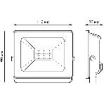 Прожектор светодиодный Gauss Elementary 30Вт 2100лм IP65 6500К бел., фото2