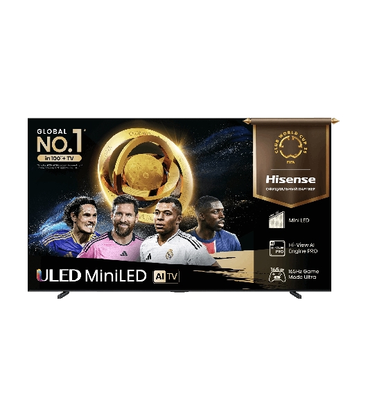 Телевизор Hisense 100' 100U7Q черный Mini-LED UHD 165Hz Smart TV