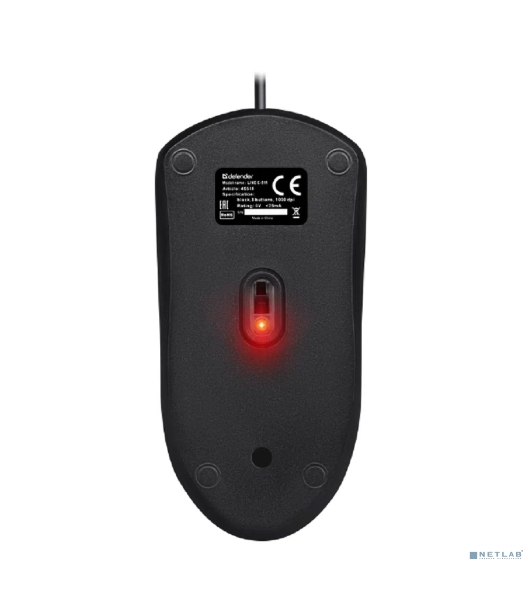 Комплект клавиатура+мышь Defender Line C-511 проводной, USB, 1000 DPI, чёрный