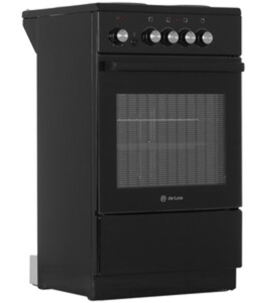 Плита электрическая De Luxe 5004.18э-011 черный, конфорок 4 шт, духовка 43 л, 50 см x 85 см x 50 см