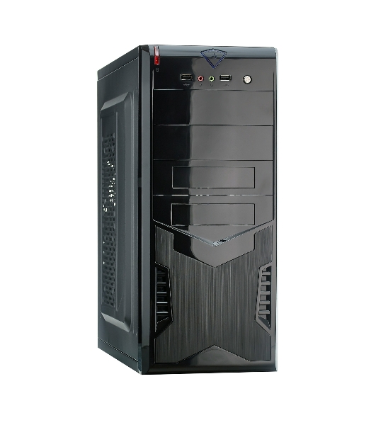 Компьютерный корпус ExeGate EX280389RUS Miditower ExeGate CP-604 Black, ATX, (CP500W, 80мм), 2хUSB, Audio