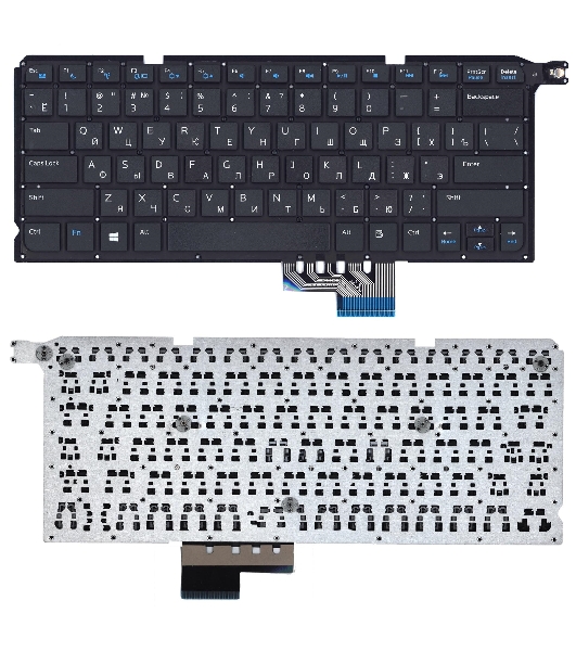 Клавиатура для ноутбука Dell Vosto14 5480R черная без рамки