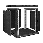 Шкаф телекоммуникационный 19' настенный 12U ExeGate EC-WM-12U.600.G.BLACK (19', 12U, 600x600x635 мм (ШхГхВ), передняя дверь закаленное стекло, съемные боковые панели, пыле- и влагозащита IP23, черный RAL 9004), фото4