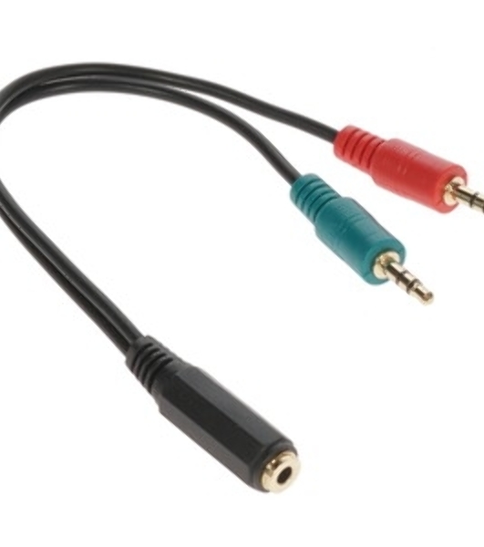 Кабель аудио Cablexpert CCAB-02-35MYHM-0.2MB. 3.5 Jack 4pin(M)/2х 3.5 Jack(F) наушники и микрофон, черный, 0.2м, блистер