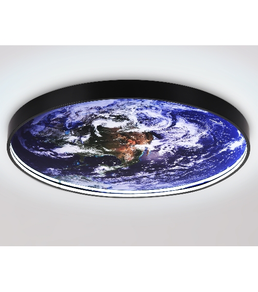 Настенно-потолочный светодиодный светильник Ambrella light FW11136 BK черный 50W LED 3000-6400K D800*38