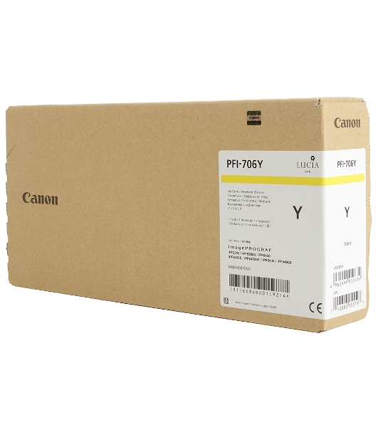 Картридж струйный Canon PFI-706 Y желтый для iPF8300S/8400/9400S/9400 (6684B001)