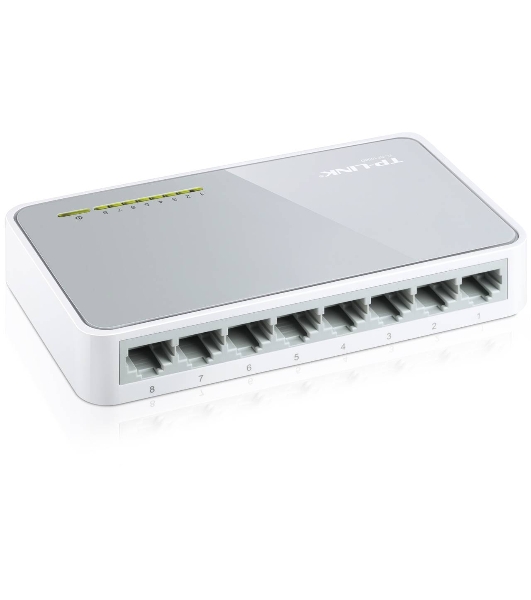 Коммутатор TP-Link SOHO TL-SF1008D Коммутатор 8-port 10/100M mini Desktop Switch, 8 10/100M RJ45 ports, Plastic case