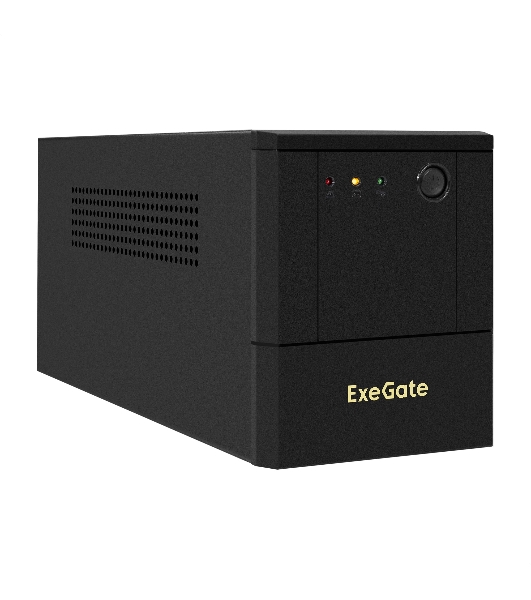 Источник бесперебойного питания ExeGate Power NB-2000.LED.AVR.4SH (2000VA/1200W, LED, AVR, 4*Schuko, батарея 12V 9Ah - 2 шт., металлический корпус, Black)