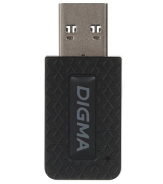 Сетевой адаптер WiFi Digma DWA-AC1300C AC1300 USB 3.0 (ант.внутр.) 1ант. (упак.:1шт)