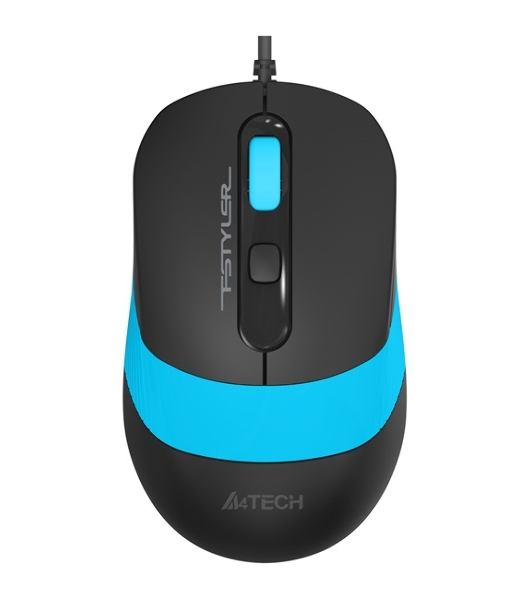 Мышь проводная A4Tech Fstyler FM10 черный/синий, 1600 dpi, USB, кнопки - 4
