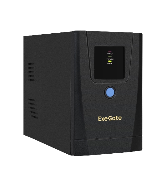 Источник бесперебойного питания ExeGate SpecialPro UNB-1000.LED.AVR.1SH.2C13 1000VA/550W, LED, AVR,1*Schuko+2*C13, металлический корпус, черный